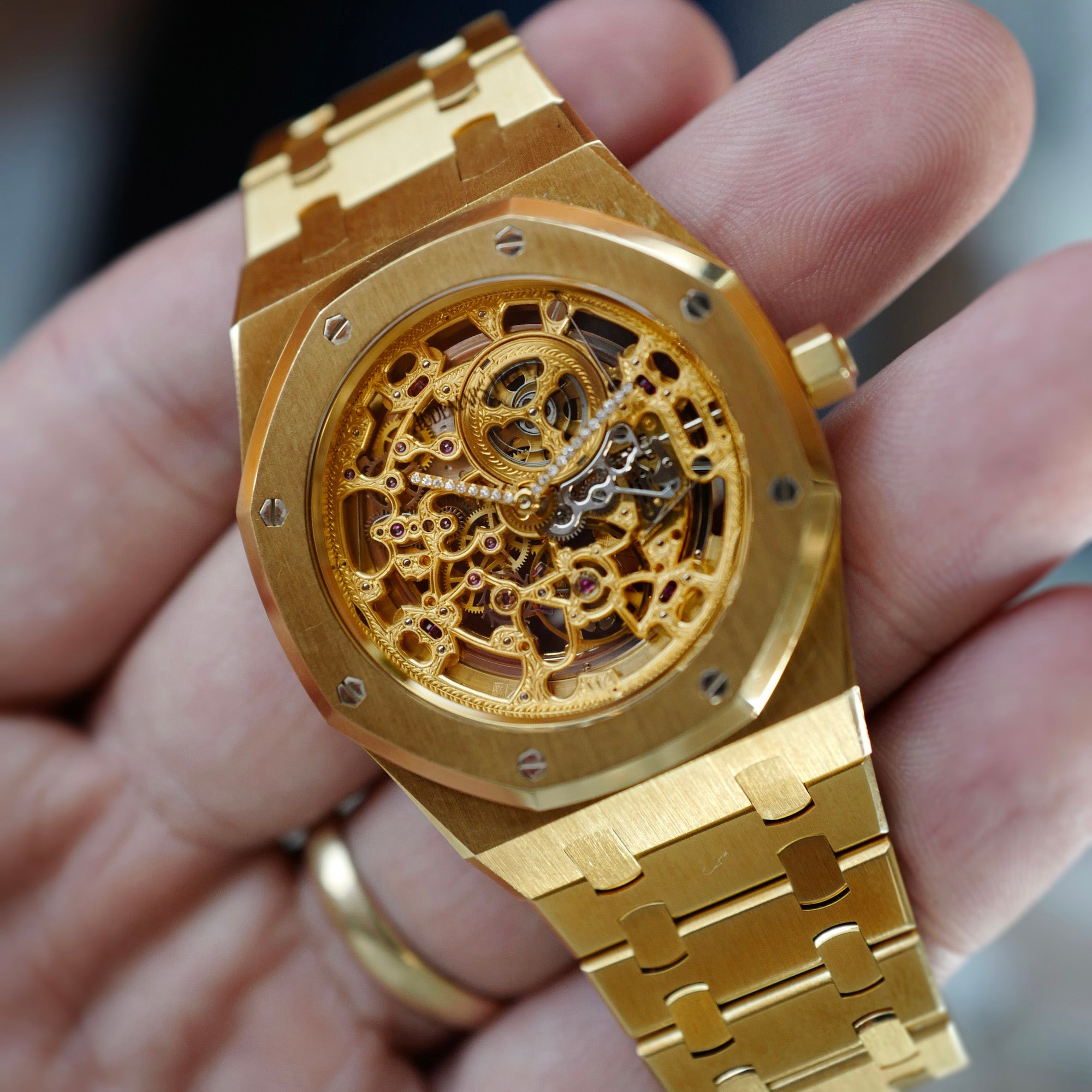 Audemars Piguet Yellow Gold Royal Oak Skeleton 14789