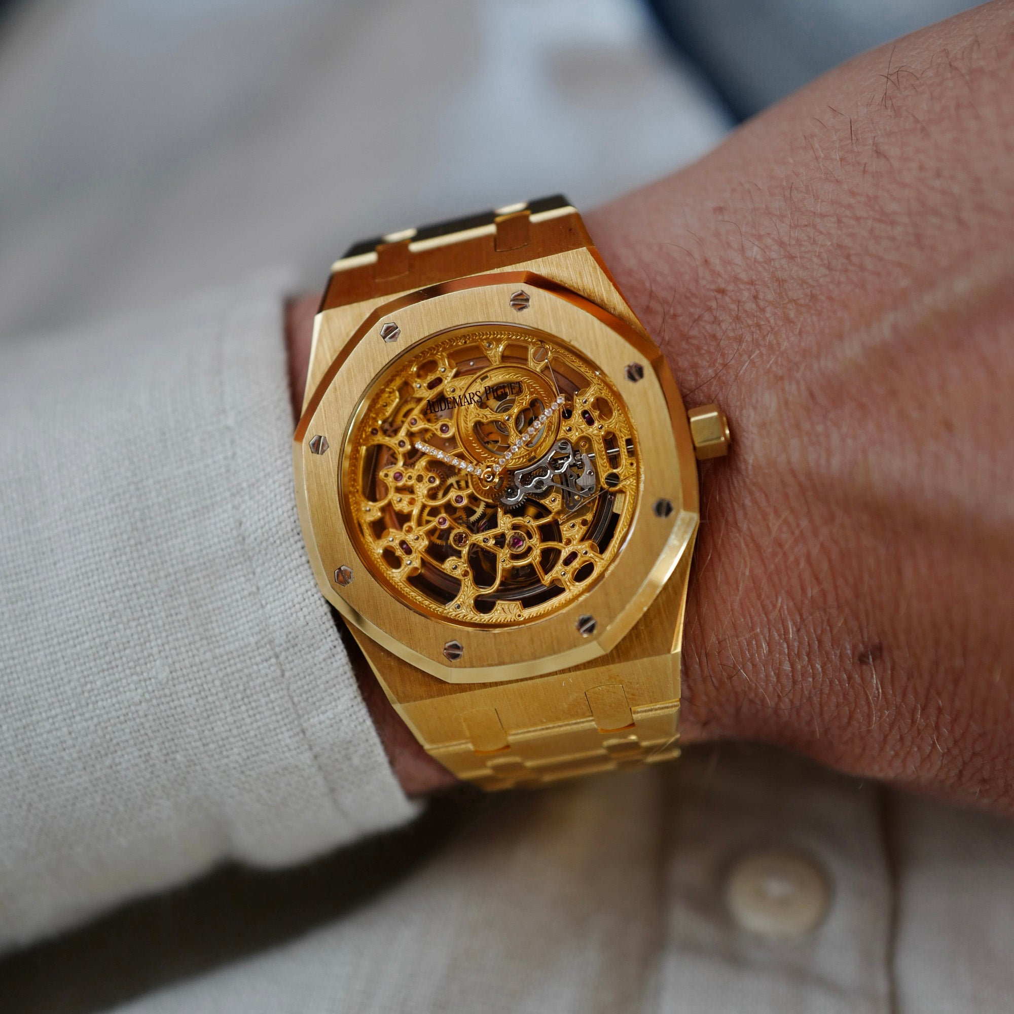 Audemars Piguet Yellow Gold Royal Oak Skeleton 14789