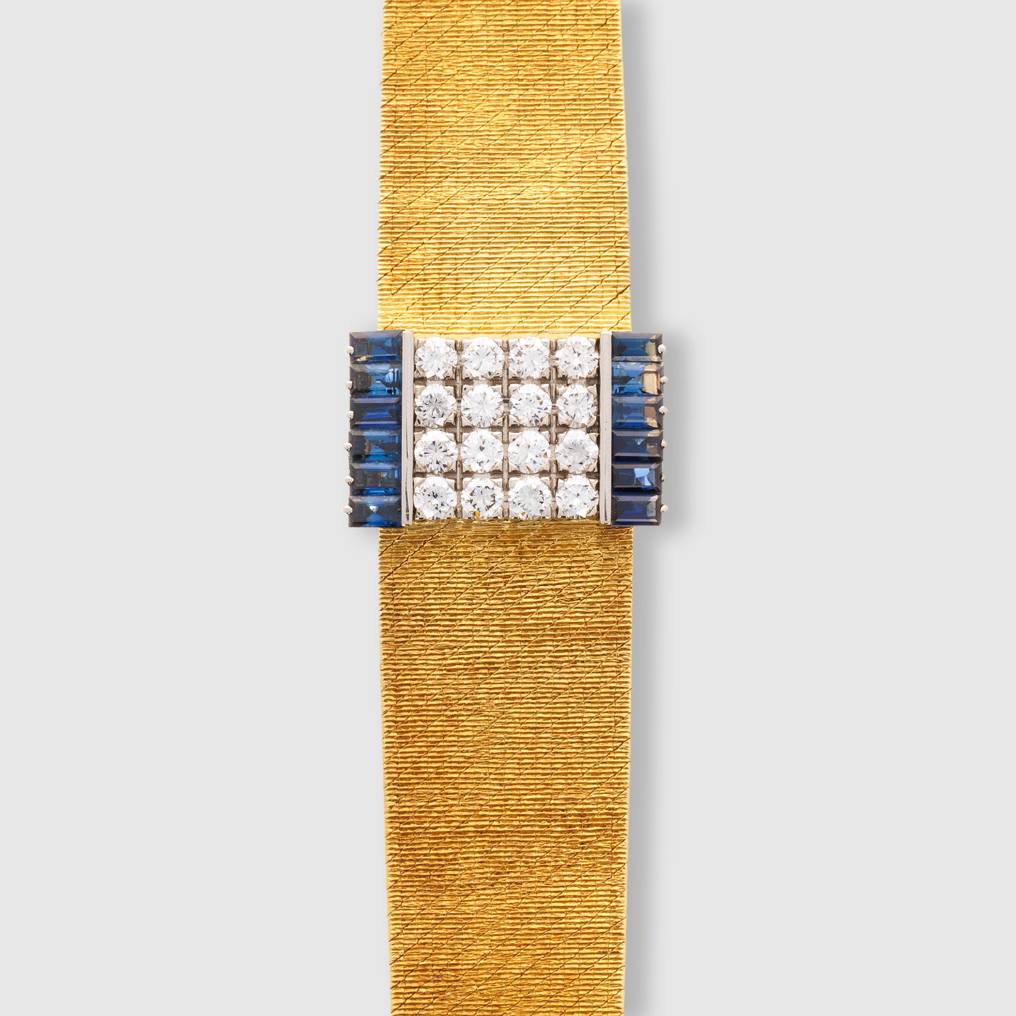 Patek Philippe Yellow Gold Diamond Sapphire Watch, Ref. 3319