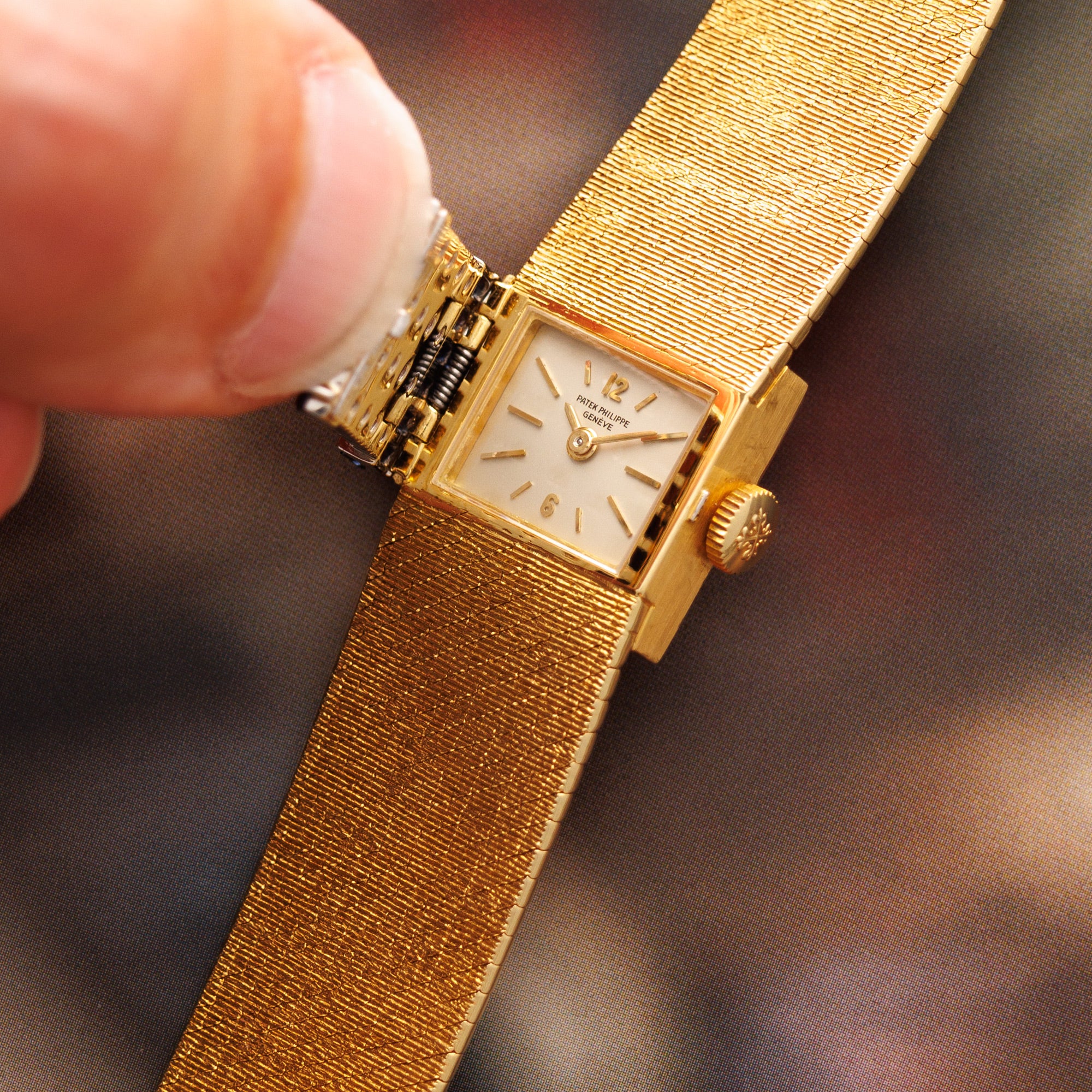 Patek Philippe Yellow Gold Diamond Sapphire Watch, Ref. 3319