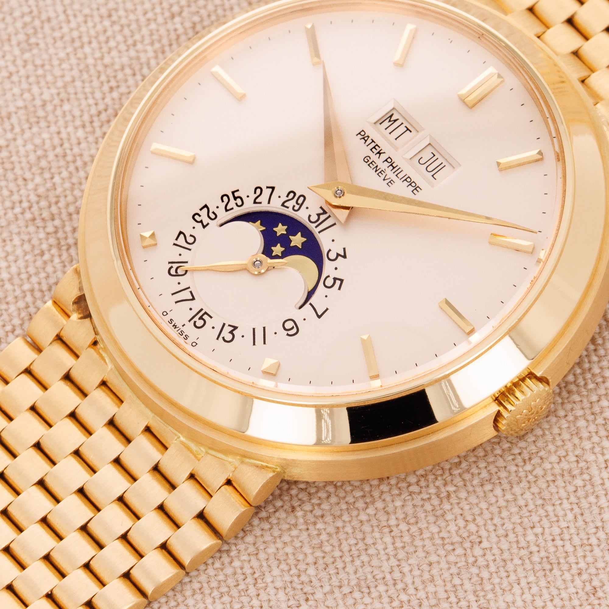 Patek Philippe Yellow Gold Perpetual Calendar Watch Ref. 3448, Possibly Unique (Private Sale)