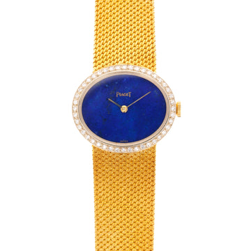 Piaget Yellow Gold Lapis Diamond Watch Ref. 6805