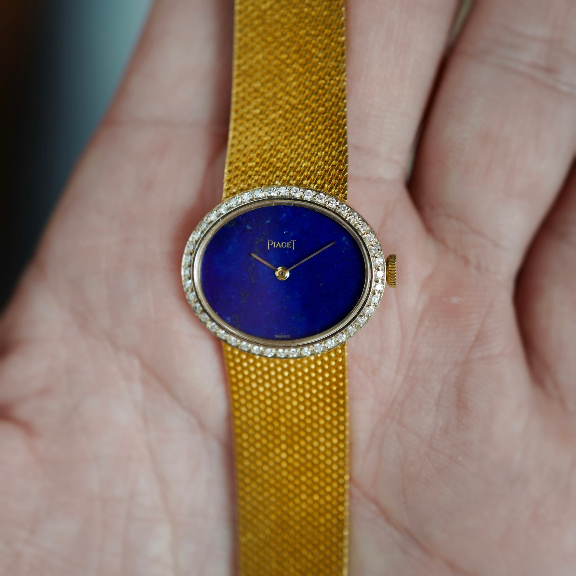 Piaget - Piaget Yellow Gold Lapis Diamond Watch Ref. 6805 - The Keystone Watches
