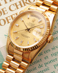 Rolex Yellow Gold Day-Date 18238 with Baguette Dial