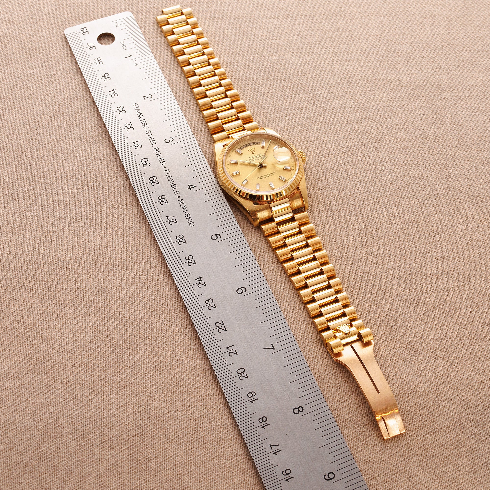 Rolex Yellow Gold Day-Date 18238 with Baguette Dial