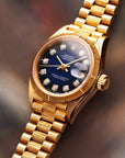 Rolex Yellow Gold Datejust Ref. 69278 with Blue Vignette Dial