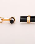 Van Cleef & Arpels Yellow and White Gold Cufflinks with Onyx Bars (Objet)