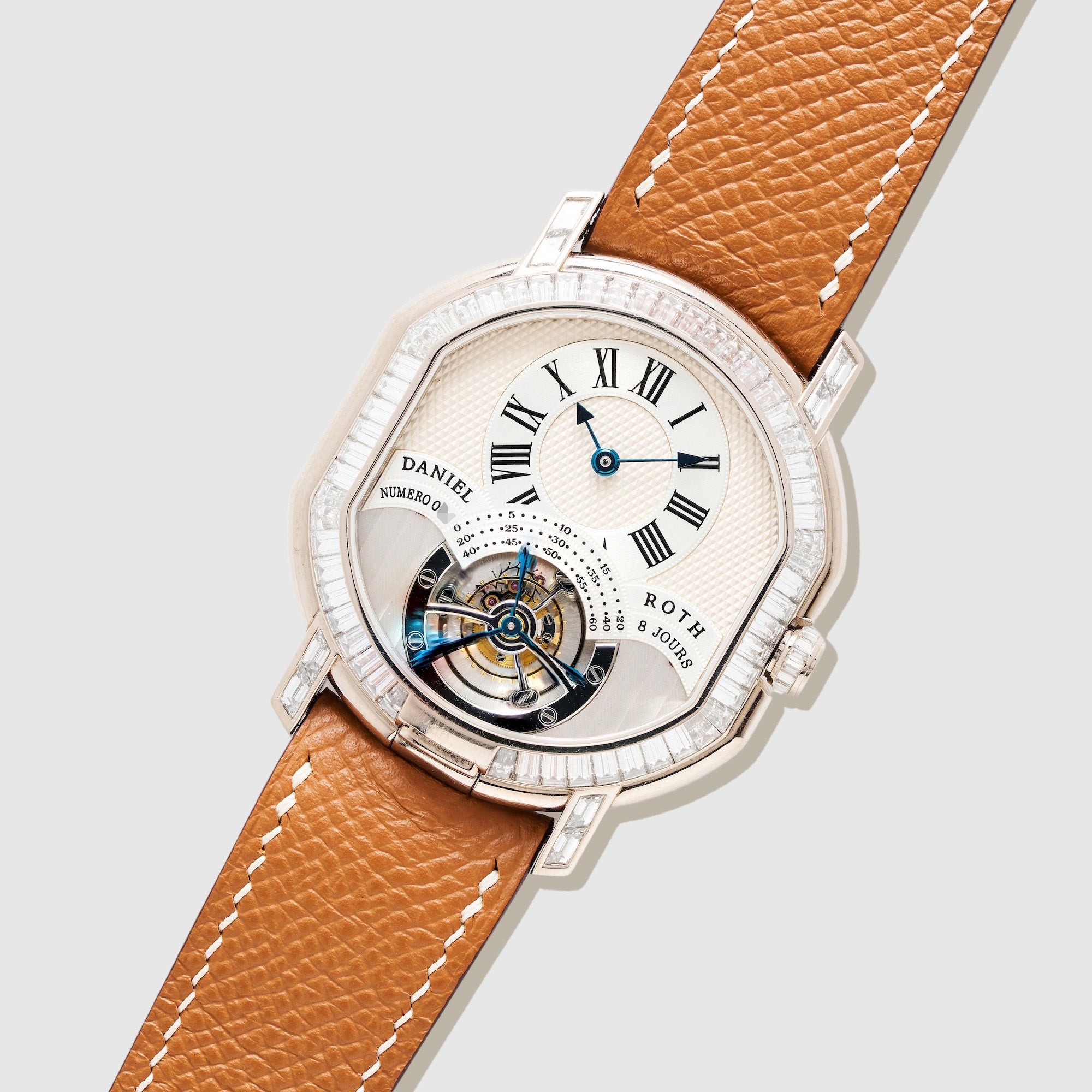 Daniel Roth 8-Day Double Face Tourbillon Diamond Watch Ref. 197.x.60