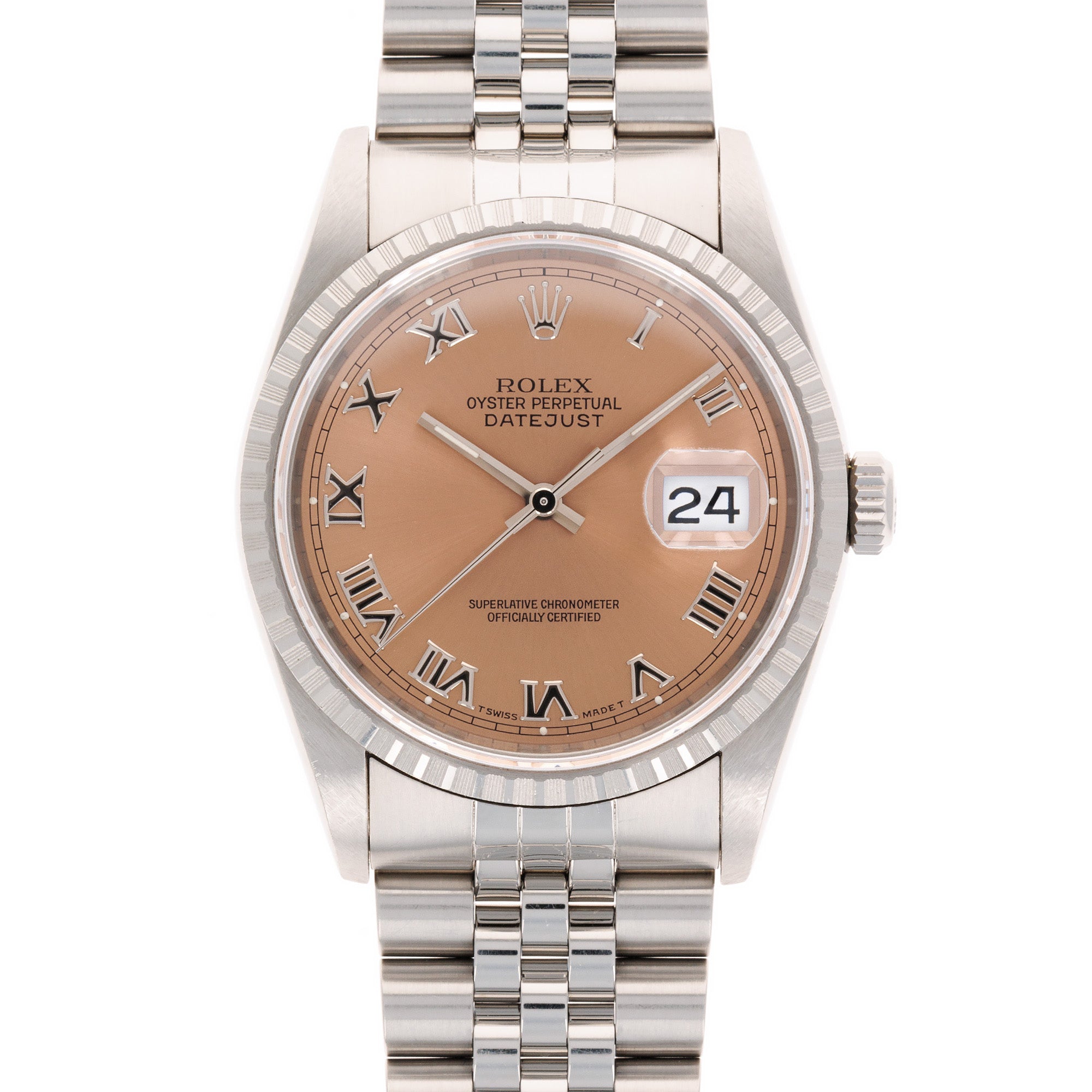 Rolex - Rolex Steel Datejust Ref. 16220 with Salmon Dial - The Keystone Watches
