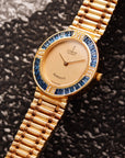 Corum Yellow Gold Romulus Bamboo Watch with Sapphires