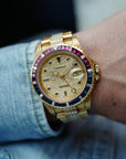 Rolex Yellow Gold GMT-Master Diamond Ruby Sapphire Watch Ref. 16758 (Private Sale)