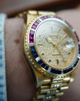 Rolex Yellow Gold GMT-Master Diamond Ruby Sapphire Watch Ref. 16758 (Private Sale)