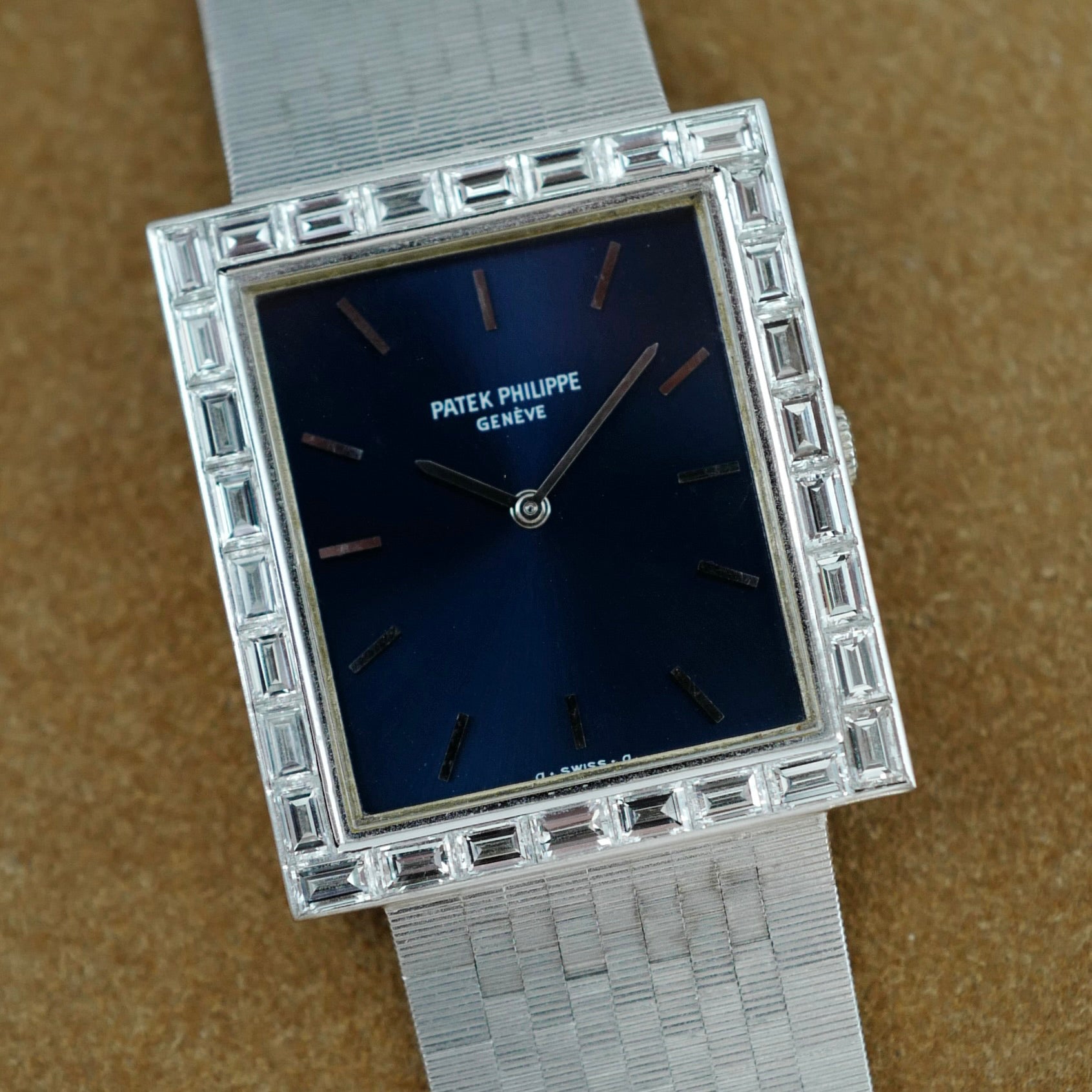 Patek Philippe White Gold Baguette Diamond Watch Ref. 3540