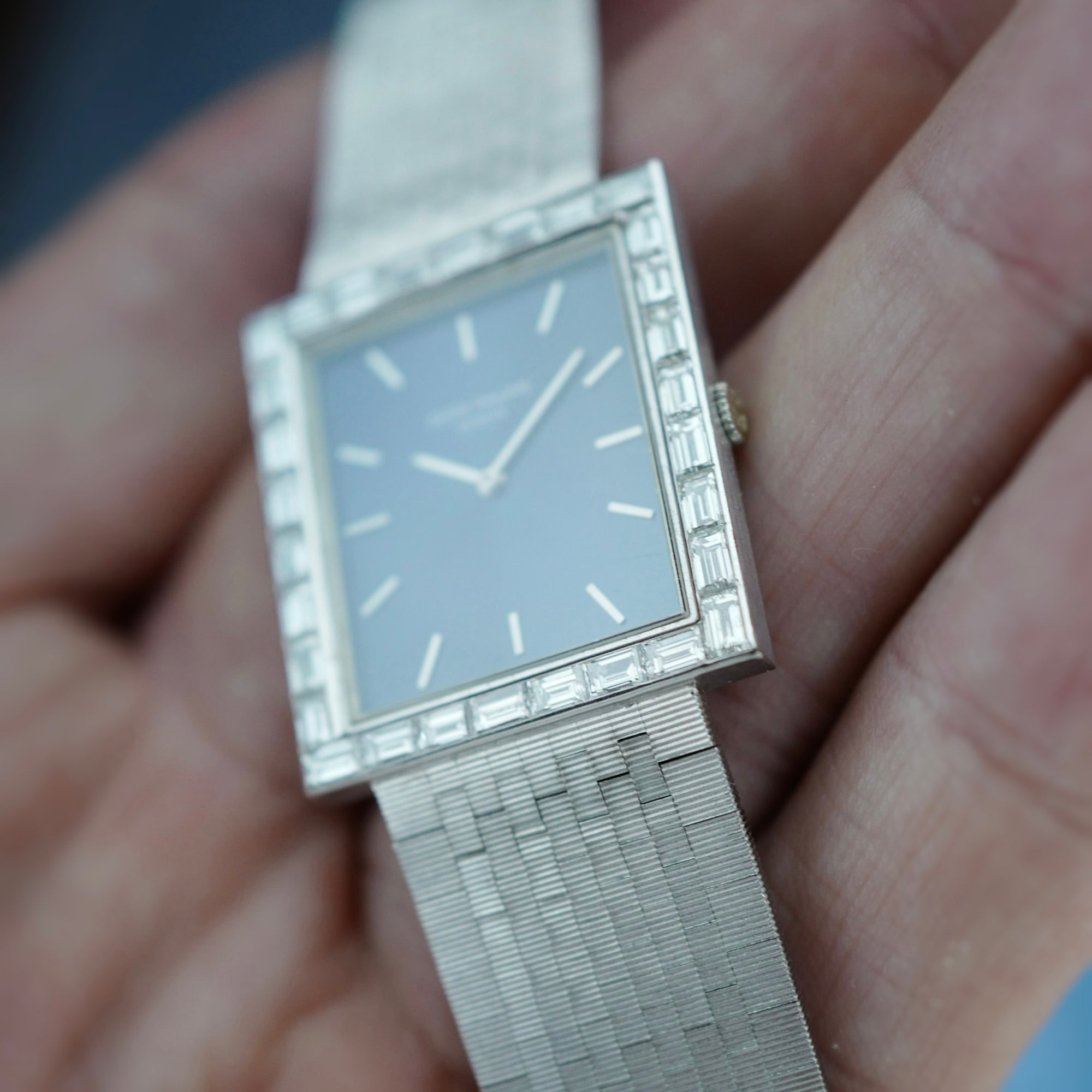 Patek Philippe White Gold Baguette Diamond Watch Ref. 3540