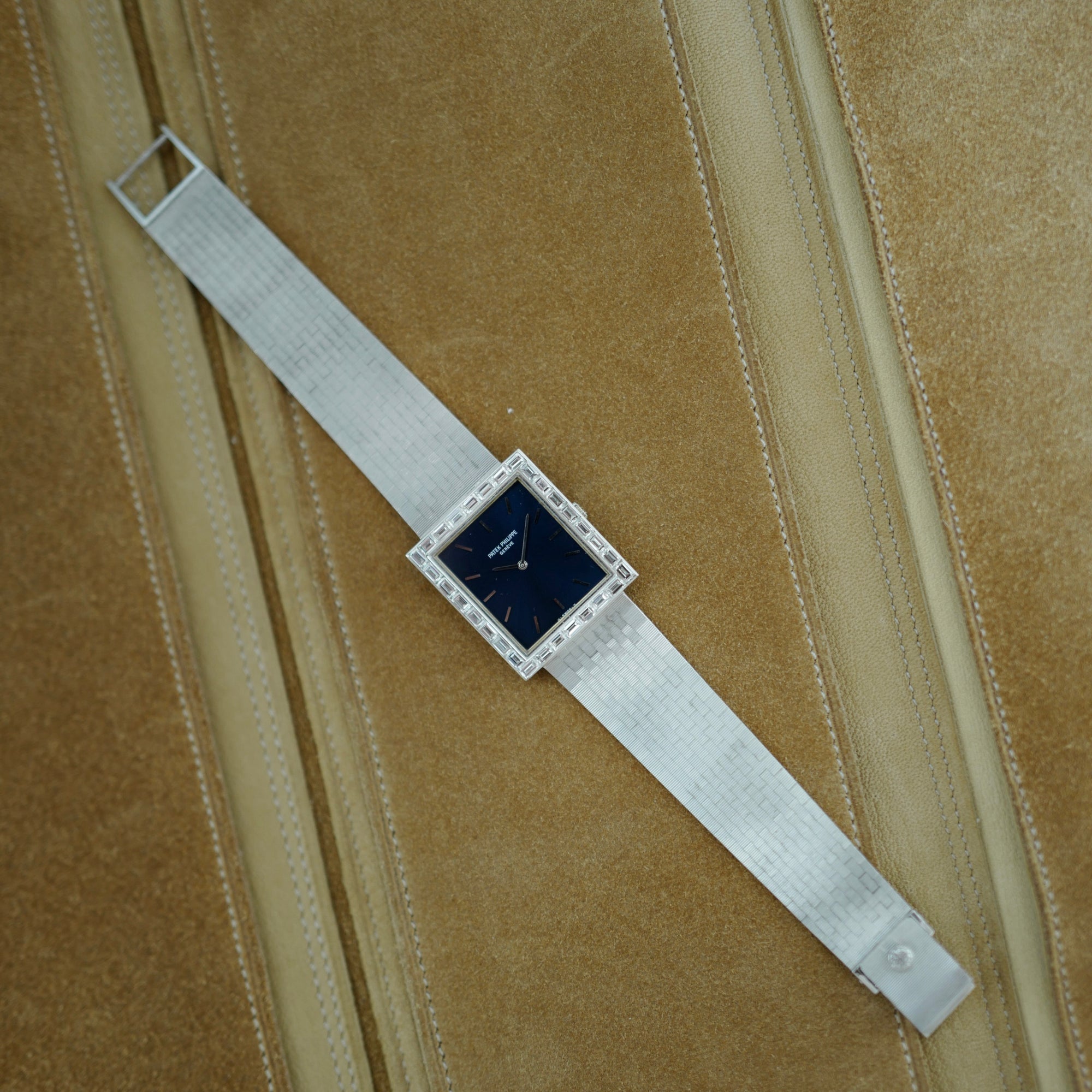 Patek Philippe White Gold Baguette Diamond Watch Ref. 3540