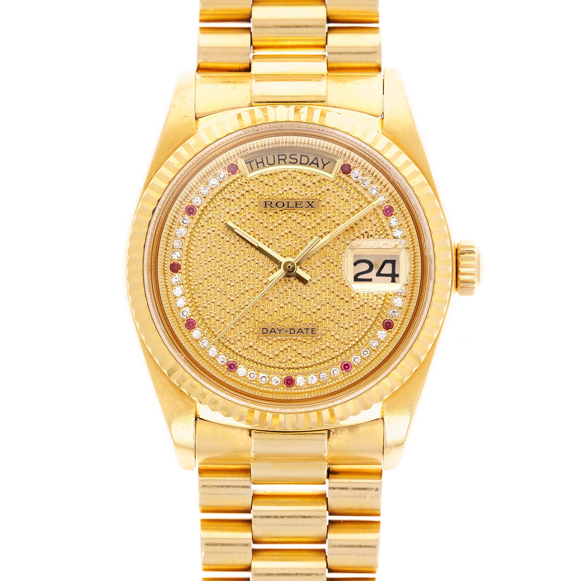 Rolex - Rolex Yellow Gold Day Date Ref. 18038 with Ruby Missoni Dial - The Keystone Watches