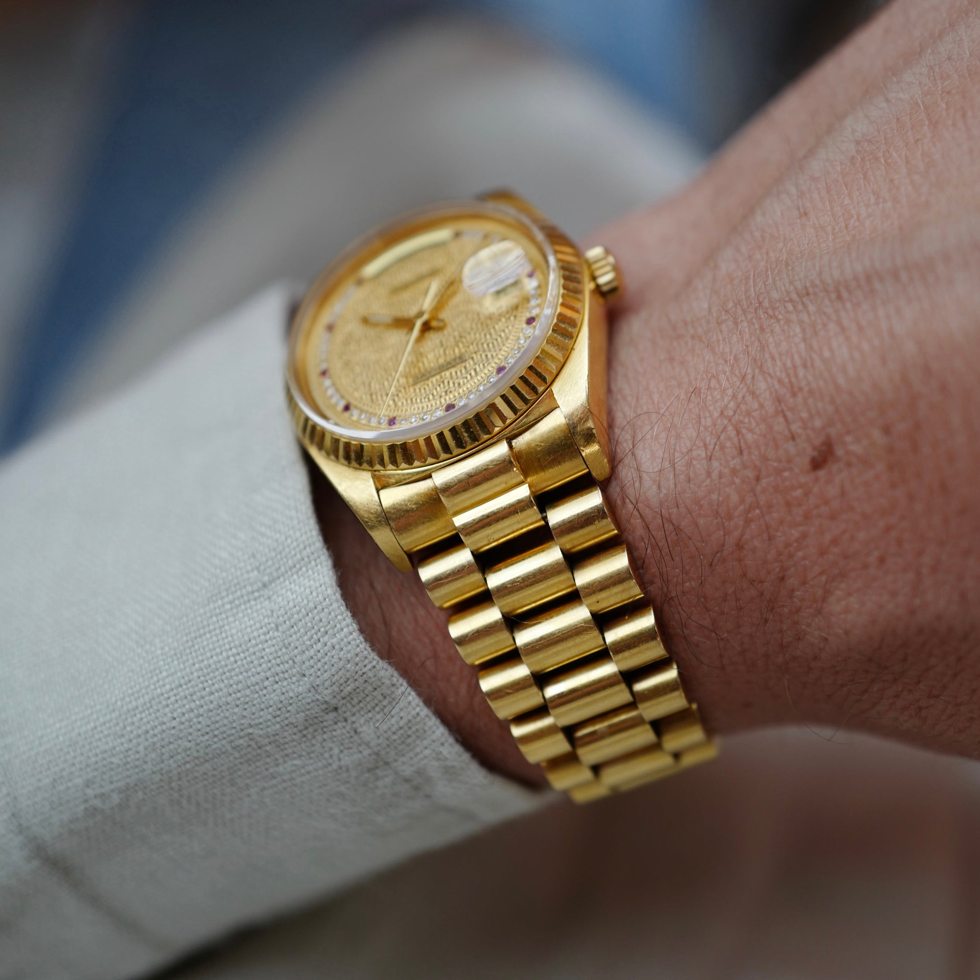 Rolex - Rolex Yellow Gold Day Date Ref. 18038 with Ruby Missoni Dial - The Keystone Watches