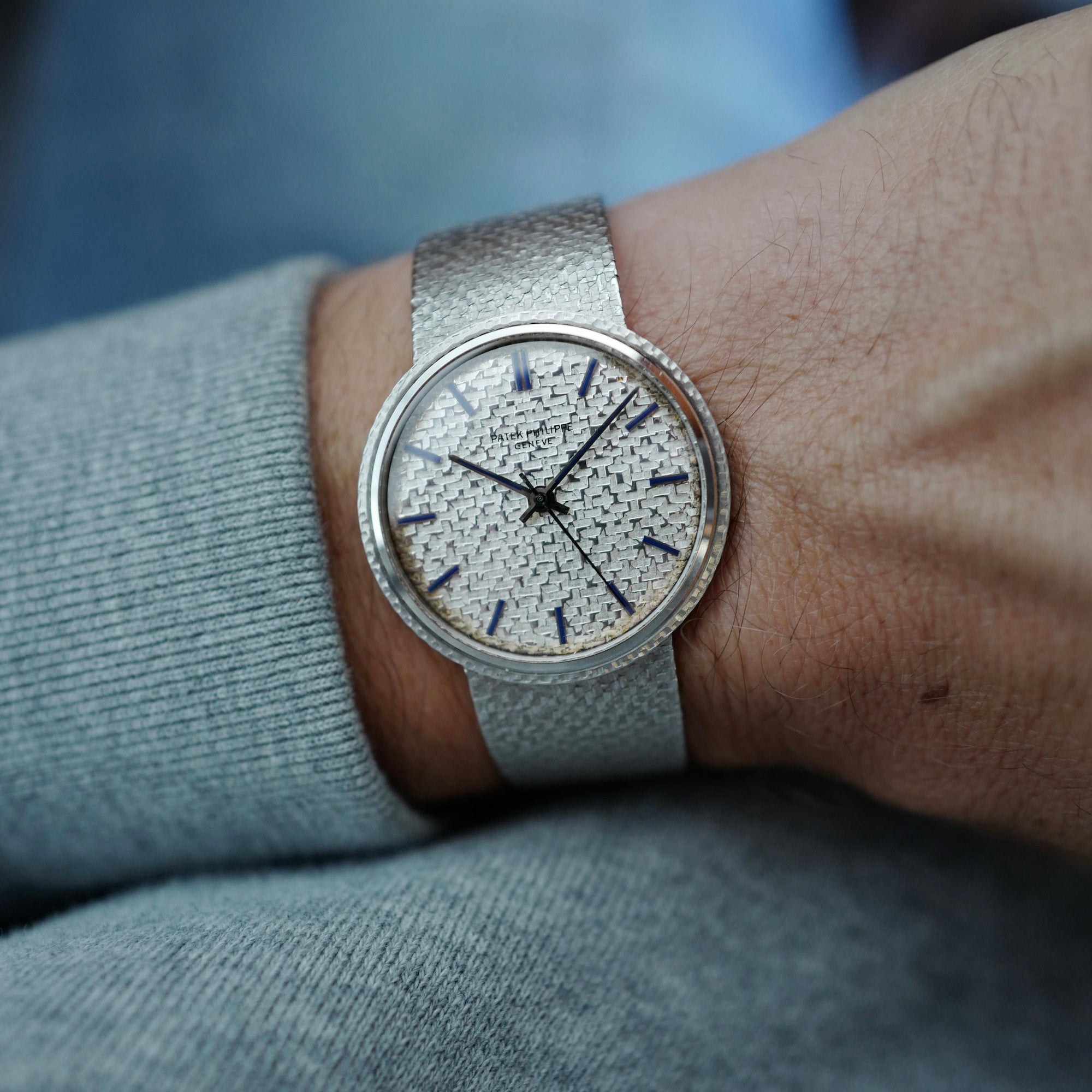 Patek Philippe - Patek Philippe White Gold Wathc Ref. 3563 with Blue Hour Markers (New Arrival) - The Keystone Watches