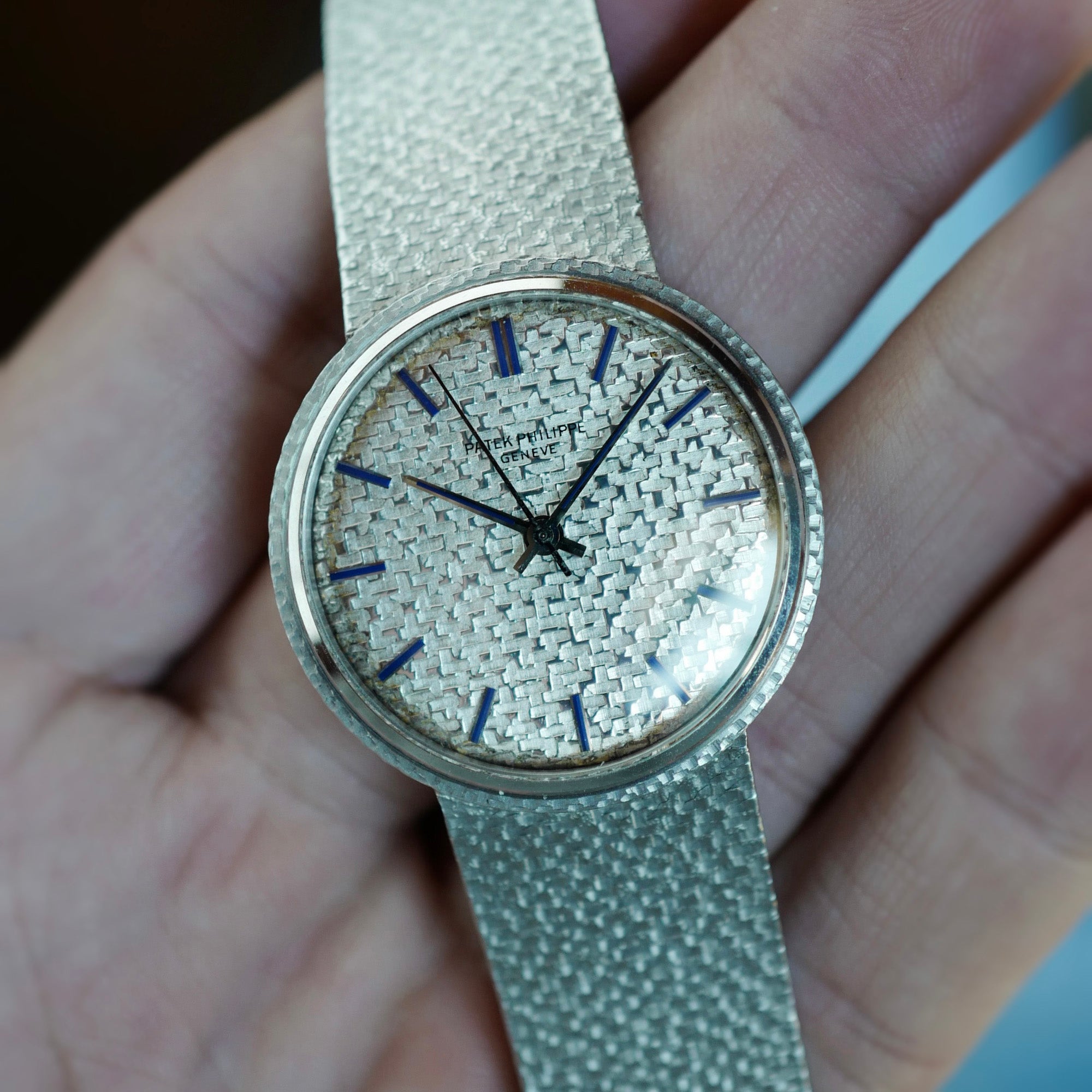 Patek Philippe - Patek Philippe White Gold Wathc Ref. 3563 with Blue Hour Markers (New Arrival) - The Keystone Watches