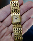 Piaget Yellow Gold Dancer Watch Ref. 9131 with Pave with Ruby Markers