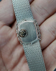 Audemars Piguet White Gold Watch with Opal Dial, Baguette Bezel and Baguette Hands