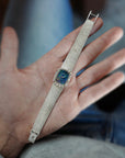 Audemars Piguet White Gold Watch with Opal Dial, Baguette Bezel and Baguette Hands