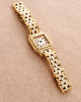 Cartier Yellow Gold Panthere Ref. 8057915 with White Enamel and Diamonds