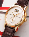 A. Lange & Sohne Yellow Gold Saxonia 1st Series Solid Back Watch Ref. 102.001