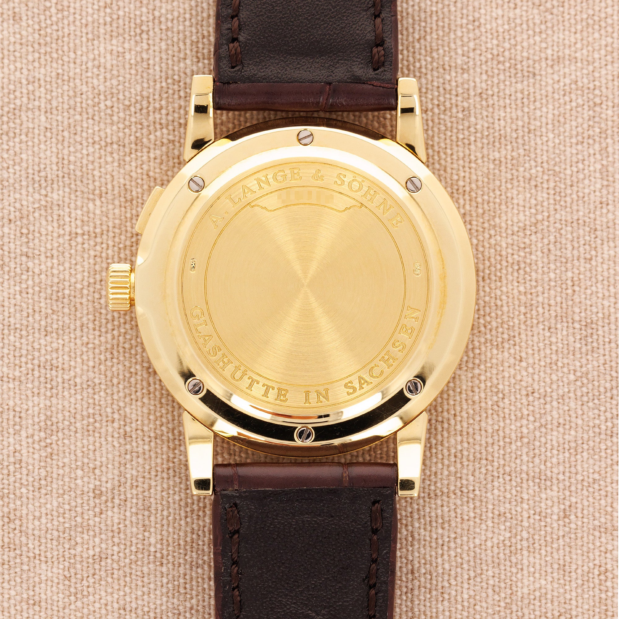 A. Lange &amp; Sohne Yellow Gold Saxonia 1st Series Solid Back Watch Ref. 102.001