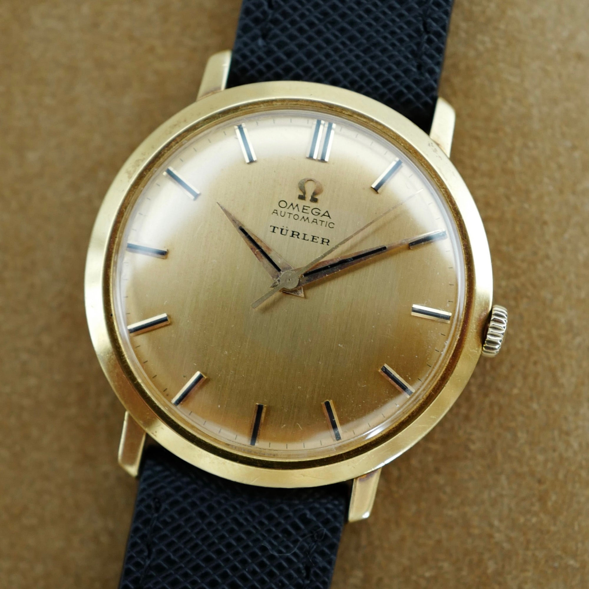 Omega - Omega Yellow Gold Automatic Watch Retailed by Turler (New Arrival) - The Keystone Watches