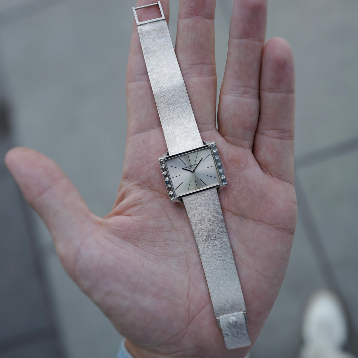 Patek Philippe White Gold Bracelet Watch Ref. 3506 with Diamonds