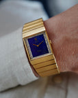 Rolex Yellow Gold King Midas Ref. 4136 with Lapis Lazuli and Diamond Dial