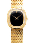 Audemars Piguet Yellow Gold Bracelet Watch with Onyx and Diamond Dial