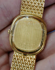 Audemars Piguet Yellow Gold Bracelet Watch with Onyx and Diamond Dial