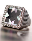 Vacheron Constantin - Vacheron & Constantin White Gold Ring with Mother of Pearl, Onyx and Diamonds (Objet) - The Keystone Watches