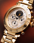 Cartier Yellow Gold Pasha Triple Calendar Moonphase Watch Ref. 0925