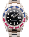 Rolex White Gold GMT-Master Diamond Sapphire Ruby Watch Ref. 116759SARU