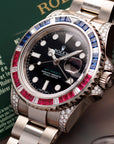 Rolex White Gold GMT-Master Diamond Sapphire Ruby Watch Ref. 116759SARU