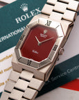 Rolex White Gold Cellini Ref. 4350 with Red Dial