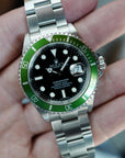 Rolex Steel Kermit Submariner Ref. 16610LV in NOS Condition with Y Serial (New Arrival)