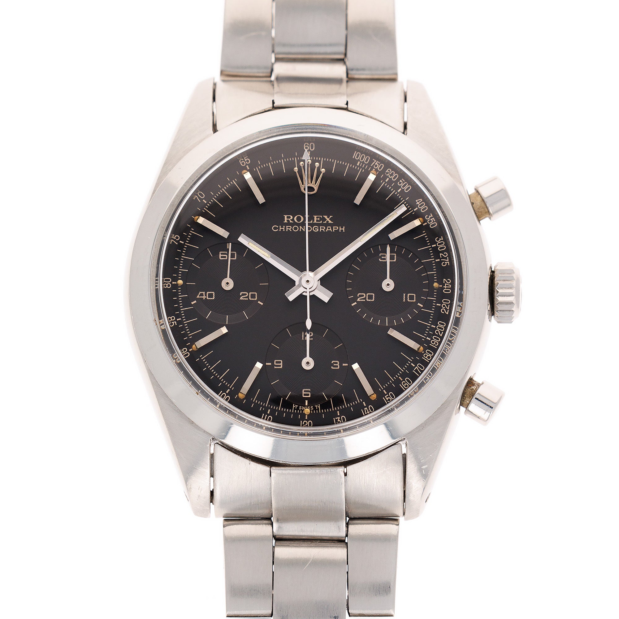 Rolex - Rolex Steel Pre-Daytona Chronograph Ref. 6238 with Black Dial - The Keystone Watches