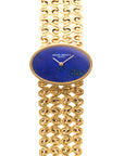 Vacheron Constantin Yellow Gold Bracelet Watch with Lapis Dial