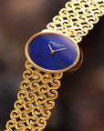 Vacheron Constantin Yellow Gold Bracelet Watch with Lapis Dial