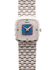 Piaget White Gold Bracelet Watch Ref. 9902 with Opal and Pave Diamond Dial