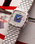 Piaget White Gold Bracelet Watch Ref. 9902 with Opal and Pave Diamond Dial