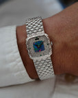 Piaget White Gold Bracelet Watch Ref. 9902 with Opal and Pave Diamond Dial