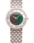 Piaget White Gold Round Watch Ref. 9066 with Opal Dial and Diamonds