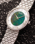 Piaget White Gold Round Watch Ref. 9066 with Opal Dial and Diamonds