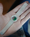 Piaget White Gold Round Watch Ref. 9066 with Opal Dial and Diamonds