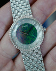 Piaget White Gold Round Watch Ref. 9066 with Opal Dial and Diamonds